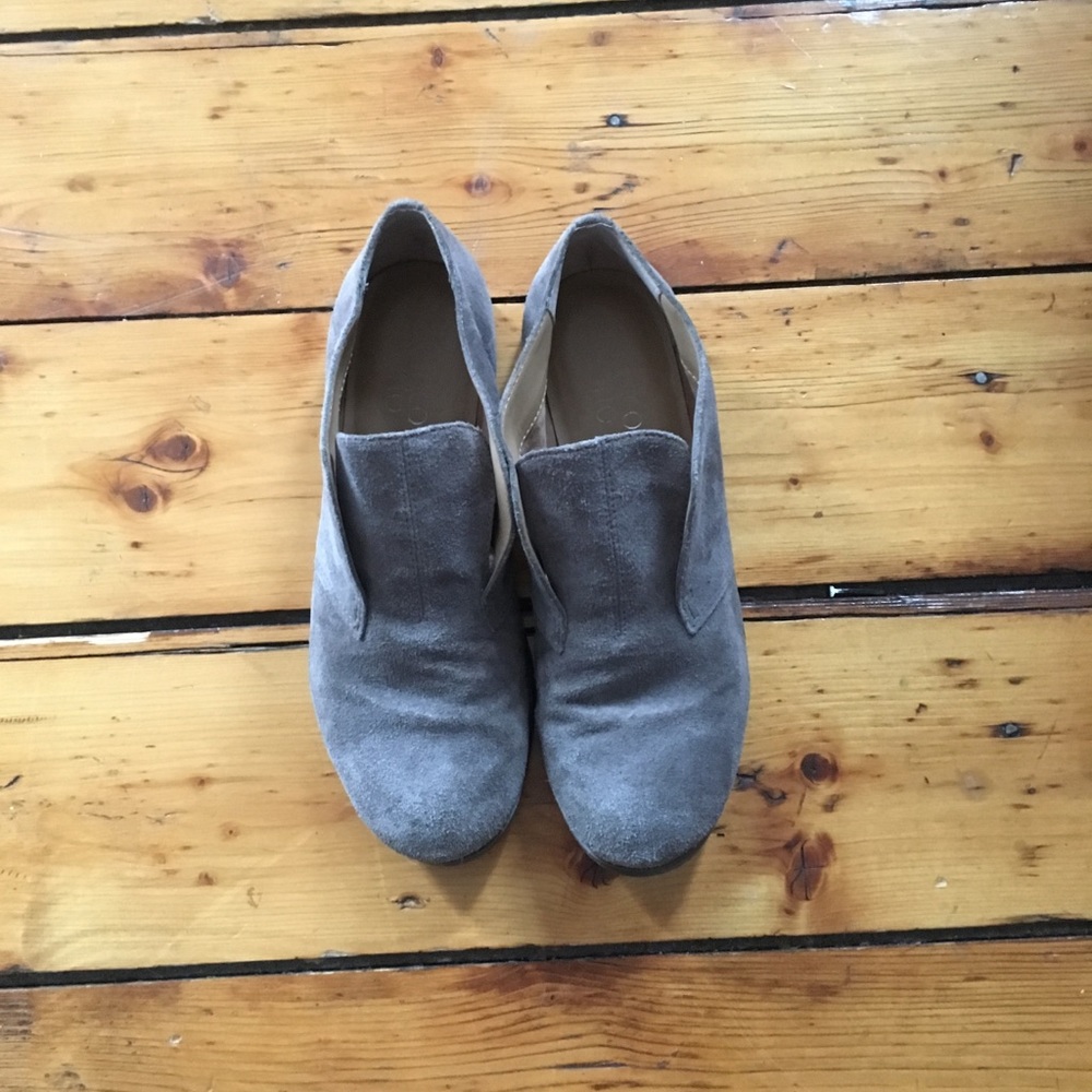 Franco Sarto Pieta Grey Suede Laceless Oxford